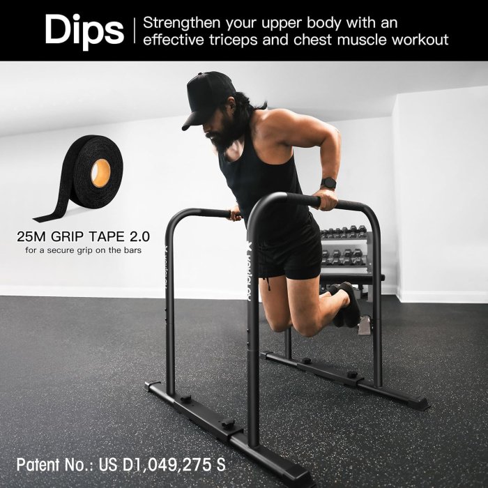 KAKICLAY Adjustable Dip Bars (image 3)